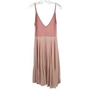 See You Monday Midi Pleated Skirt Ballet Dress Pink Size Small Backless